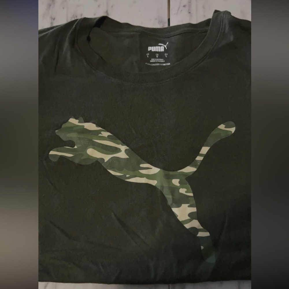 Puma green mens large shirt